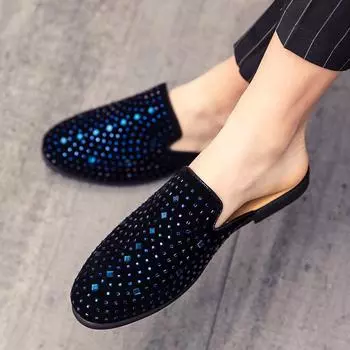 Мужские кроссовки Подростковые индивидуальные шипы Полуботинки Синие мужские мокасины Роскошная обувь Мужские мокасины Tenis Masculino Zapatos De Hombre 38 чёрный