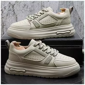Мужские кроссовки, повседневная спортивная обувь для мужчин, легкая дышащая обувь из искусственной кожи, мужские белые теннисные туфли на плоской подошве, Zapatillas Hombre 38 зелёный
