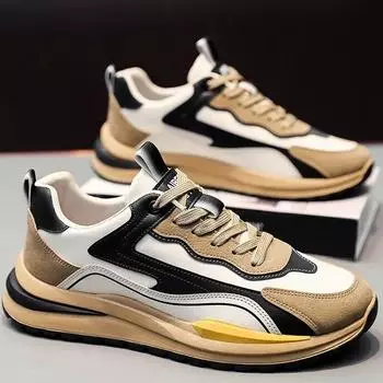 Мужские кроссовки, повседневные сетчатые кожаные мужские кроссовки на платформе, осенние новые уличные прогулочные модельеры, роскошная спортивная обувь для тенниса для отдыха 39