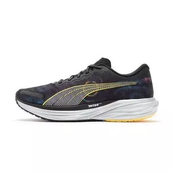 Мужские кроссовки Puma Deviate Nitro 2 Marathon Series Black Yellow-Blaze Strawberry-Burst 378683-01 41