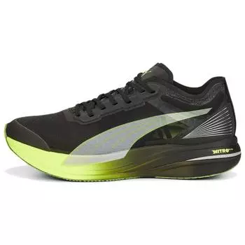 Мужские кроссовки Puma Deviate Nitro Elite Carbon Black Lime Squeeze Asphalt 377090-01 40