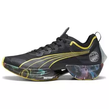 Мужские кроссовки Puma Fast-R Nitro Elite Marathon Series Black Yellow-Blaze Strawberry-Burst 378465-01 40