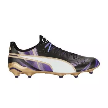 Мужские кроссовки Puma Silni x King Ultimate FG AG Elements Pack Black Gold Team-Violet 107317-01 41