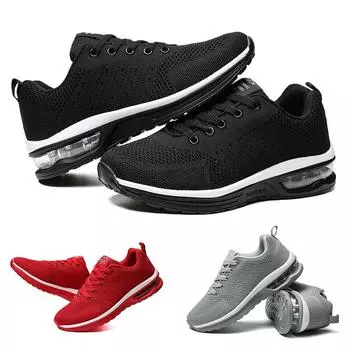 Мужские кроссовки размера 47, дышащие мужские спортивные кроссовки, удобная повседневная прогулочная обувь на шнуровке, спортивная тренировочная обувь 36 чёрный