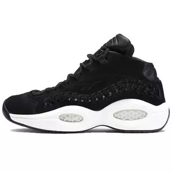 Мужские кроссовки Reebok Hall of Fame x Question Mid Black Braid, белые V72718