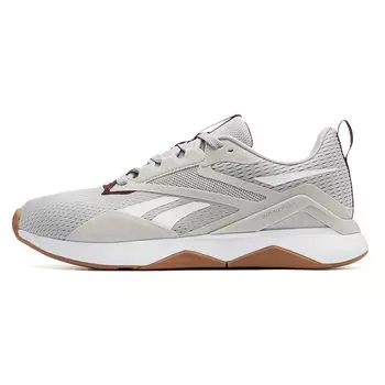 Мужские кроссовки Reebok Nanoflex TR 2.0 Steely Fog Classic Maroon Gum Серые Холодно-Серые 100033531 43