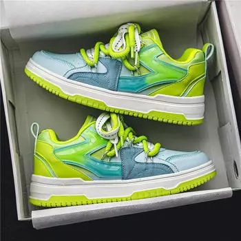Мужские кроссовки Роскошные уличные кроссовки для мужской обуви Тренировочные легкие повседневные кроссовки Обувь для скейтборда Коренастая спортивная обувь 41 зелёный