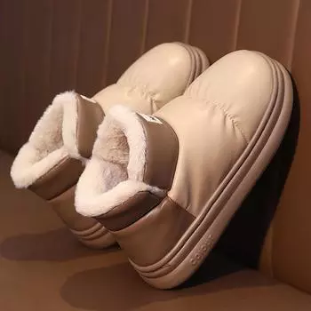 Мужские кроссовки с круглым носком, гибкие, повседневные, водонепроницаемые, удобные, нескользящие, износостойкие, плюс бархат, сохраняющие тепло, модные, универсальные 38 темно-синий