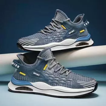 Мужские кроссовки с низким вырезом, повседневная обувь из дышащей сетки Fly Woven 39 белый