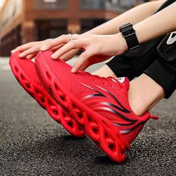 Мужские кроссовки с пламенным принтом, новые летающие спортивные кроссовки для бега, уличная спортивная обувь Zapatillas Hombre Deportivas 43 красный