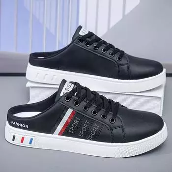 Мужские кроссовки с широкой подошвой 39-44 EU - дышащая повседневная обувь на шнуровке с пеной с эффектом памяти, нескользящая обувь для занятий в спортзале/прогулок для повседневной носки 39 чёрный