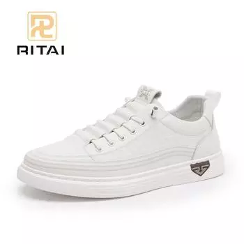 Мужские кроссовки с толстой подошвой и круглым носком, нескользящие повседневные туфли в стиле ретро 38 белый