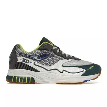 Мужские кроссовки Saucony Bodega x 3D Grid Hurricane Loyal to the Sport Кремово-зеленые S70764-1 42