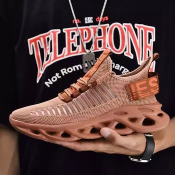 Мужские кроссовки сетчатые дышащие летние модные на платформе легкие мужские повседневные толстые подошвы кроссовки белые Zapatillas Hombre 39(24.5cm)