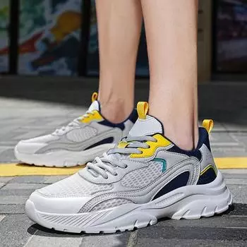 Мужские кроссовки сетчатые дышащие спортивные кроссовки легкие уличные прогулки большие размеры 47 48 мужская обувь 39