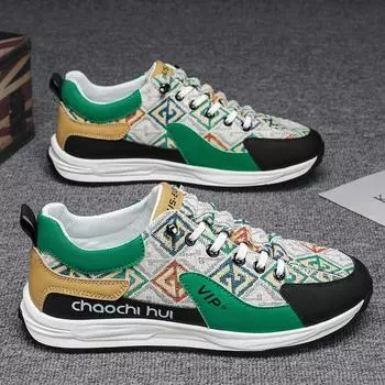 Мужские кроссовки сетчатые модные дышащие мужские кроссовки для бега и тенниса удобные уличные спортивные мужские кроссовки Forrest Gump для бега 39 чёрный