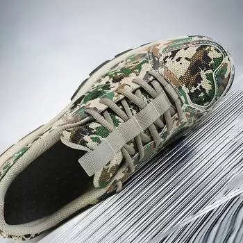 Мужские кроссовки сетчатые охотничьи туфли для мужчин износостойкие дышащие спортивные камуфляжные нескользящие 38
