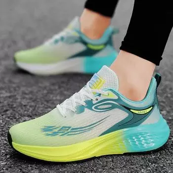 Мужские кроссовки сетчатые удобные плоские повседневные кроссовки на шнуровке тренировочные кроссовки удобные сетчатые теннисные туфли модная обувь для ходьбы для мужчин 39 оранжевый