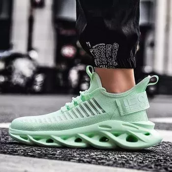 Мужские кроссовки Slip on Breathable Walking Lightweight Casual Sneakers Men Sports Shoes 39 белый