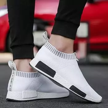 Мужские кроссовки Slip on Sock 38-47, суперлегкие дышащие мужские туфли, мужские кроссовки для ходьбы и бега, мужские кроссовки, повседневная обувь для мужчин 39 красный