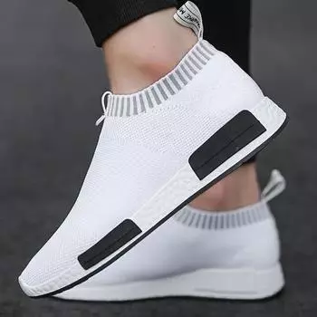 Мужские кроссовки Slip on Sock 38-47, суперлегкие дышащие мужские туфли, мужские кроссовки для ходьбы и бега, мужские кроссовки, повседневная обувь для мужчин 39 красный
