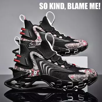 Мужские кроссовки, спортивная обувь, обувь с лезвиями, тканая обувь, обувь больших размеров 37-46 37