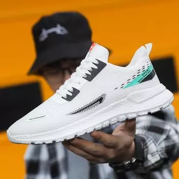 Мужские кроссовки Сверхлегкие дышащие прогулочные туфли Нескользящие спортивные модные кроссовки с сеткой для тренировок Повседневная спортивная обувь 39