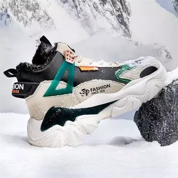 Мужские кроссовки TUINANLE, зимние хлопковые утолщенные теплые кроссовки для бега, баскетбольные кроссовки с износостойкой и нескользящей подошвой 39 серый