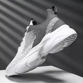 Мужские кроссовки Удобная спортивная обувь Мужские спортивные уличные кроссовки для ходьбы и бега 39 серый/чёрный