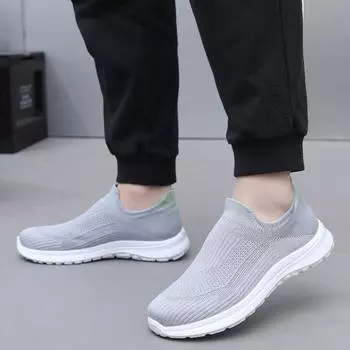 Мужские кроссовки, удобные кроссовки, легкие, дышащие, вязаные, мокасины, сетчатые, спортивная обувь для ходьбы, повседневная, для тренировок, тенниса 39