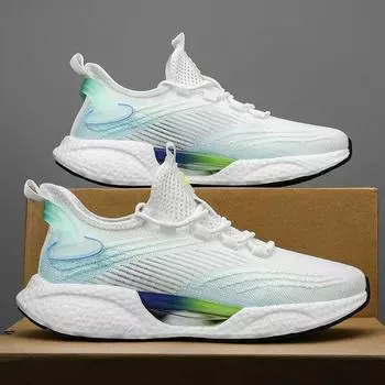 Мужские кроссовки, удобные, мягкие, амортизирующие, повседневные, кроссовки для бега, роскошный дизайн, модные, для спорта на открытом воздухе, теннисные туфли для мужчин 36 белый