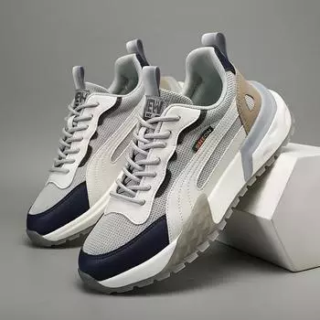 Мужские кроссовки, ультра легкие, дышащие, удобные прогулочные туфли, повседневные модные кроссовки, спортивная обувь с сеткой 38 чёрный