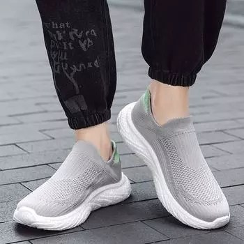 Мужские кроссовки, ультра легкие, дышащие, удобные прогулочные туфли, повседневные модные кроссовки, спортивная обувь с сеткой 36 чёрный