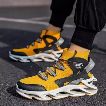 Мужские кроссовки уличной моды дизайнерские дышащие удобные кроссовки для бега кроссовки баскетбольная обувь 39 чёрный