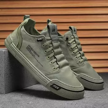 Мужские кроссовки, уличные парусиновые туфли для ходьбы, мокасины, удобная мужская обувь, tenis hombres 2024, новая повседневная обувь 39 зелёный