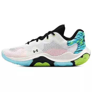 Мужские кроссовки Under Armour Anatomix Spawn 4 с принтом Brushstroke Белый Черный 3025345-102 45.5