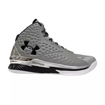 Мужские кроссовки Under Armour Curry 1 RFLCT The Inventor Серый металлик-Серебристый Черный 3024395-100 40