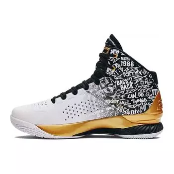 Мужские кроссовки Under Armour Curry 1 Unanimous Белый Черный 3026280-001 42