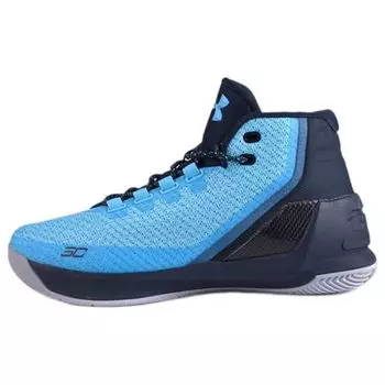 Мужские кроссовки Under Armour Curry 3 Mid Peacock Blue черные 1269279-458