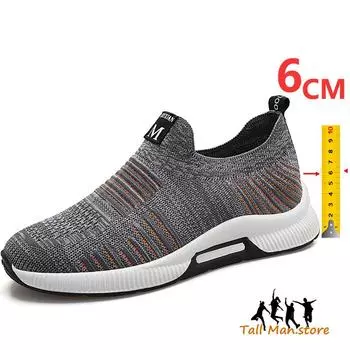 Мужские кроссовки, увеличивающие рост, обувь, увеличивающая рост, стельки 6 см, мужская повседневная обувь, увеличивающая рост 39