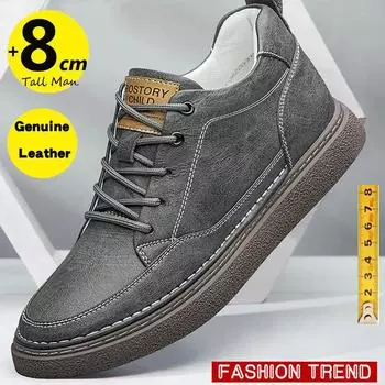 Мужские кроссовки, увеличивающие рост, скрытые каблуки, полые доски, дышащие, увеличивающие рост на 6 см, 8 см, повседневные спортивные туфли 37