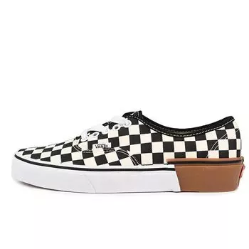 Мужские кроссовки Vans Authentic Gum Block Checkerboard, белые, черные VN0A38EMU58