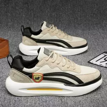 Мужские кроссовки Весенне-летняя мужская обувь Модные корейские кроссовки Повседневные мужские кроссовки 39 чёрный