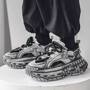 Мужские кроссовки в винтажном стиле для скейтбординга, повседневные, для активного отдыха, для тенниса, бега, спортивные кроссовки в уличном стиле со шнуровкой 39-44 39 чёрный