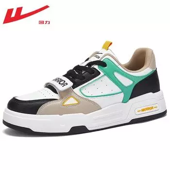 Мужские кроссовки WARRIOR Board Shoes с низким верхом, износостойкие и нескользящие 39 чёрный