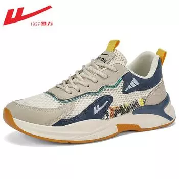 Мужские кроссовки Warrior Pull Back, мужские черные кроссовки с мягкой подошвой, мужские сетчатые повседневные туфли 39 чёрный