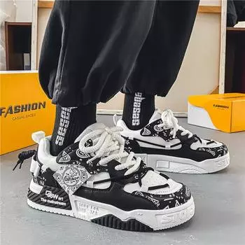 Мужские кроссовки, вентилируемые, для скейтбординга, новые повседневные туфли на шнуровке, вулканизированные туфли для мужчин, теннисные туфли 39