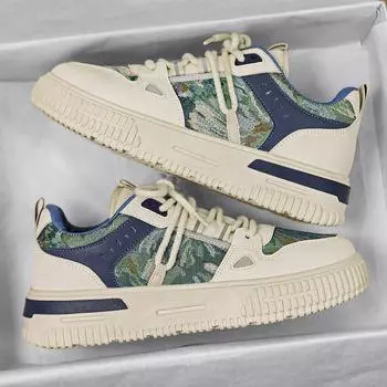Мужские кроссовки высокого качества, дышащая спортивная обувь с граффити, большой размер 46, удобные зимние мягкие повседневные кроссовки Tenis Masculino 39
