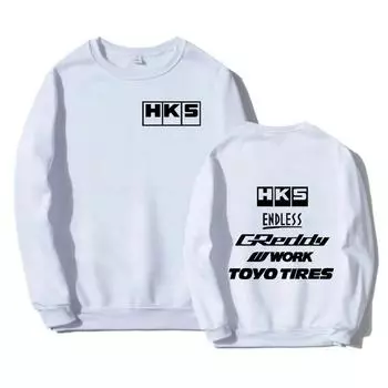 Мужские крутые свитера с капюшоном Japan JDM Modified Car HKS ENDLESS Hoody Men Vintage Casual Long Sleeve Pullovers & Long Sleeves Men s S чёрный