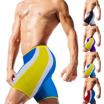 Мужские купальники Лонг-Бич для серфинга, сращенные плавки-боксеры, шорты для доски M чёрный